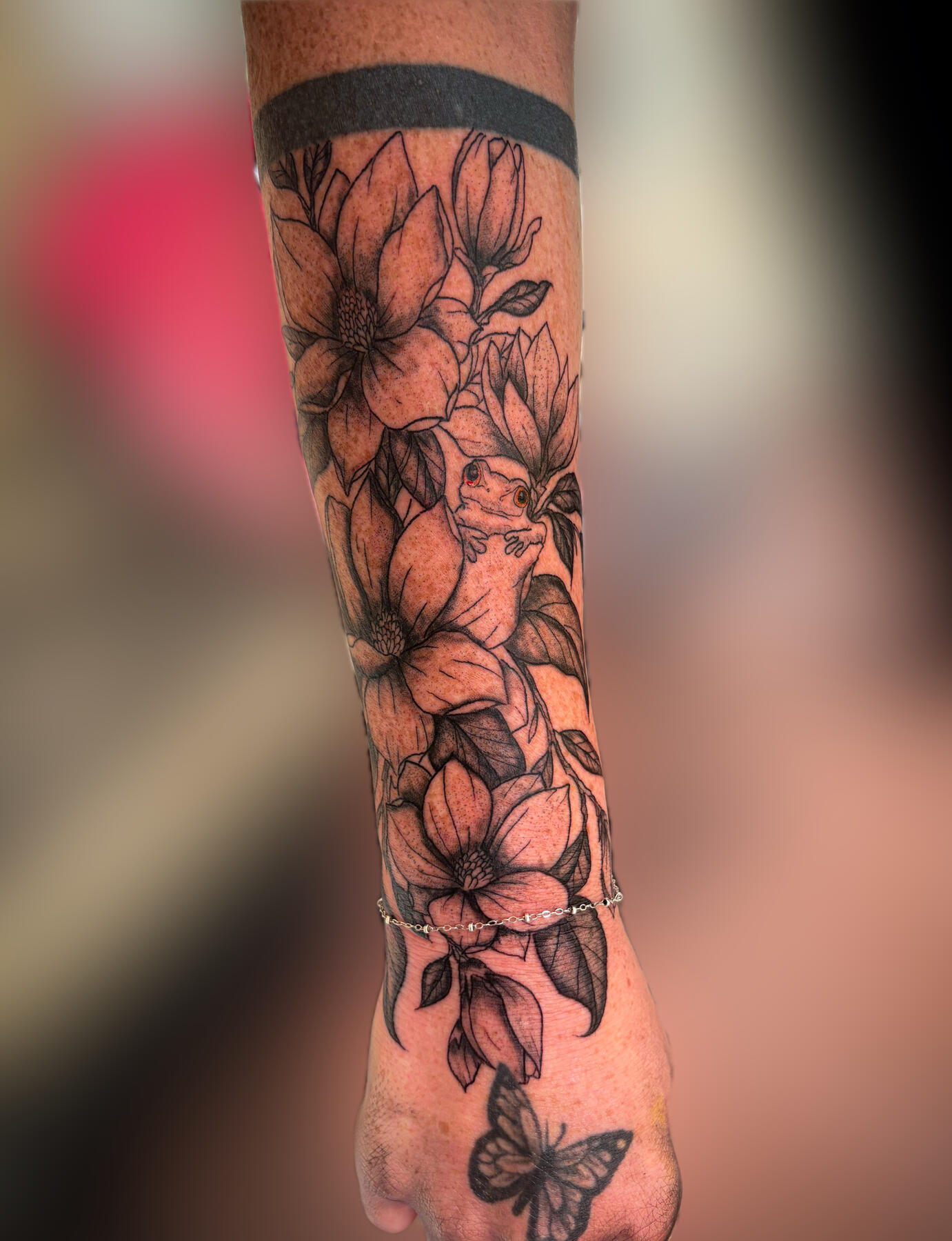 Floral half sleeve