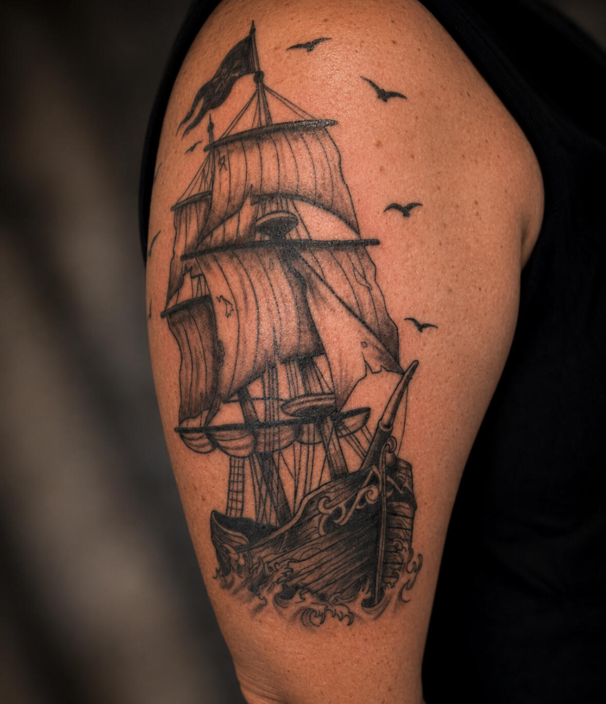 Black & Grey Ship
